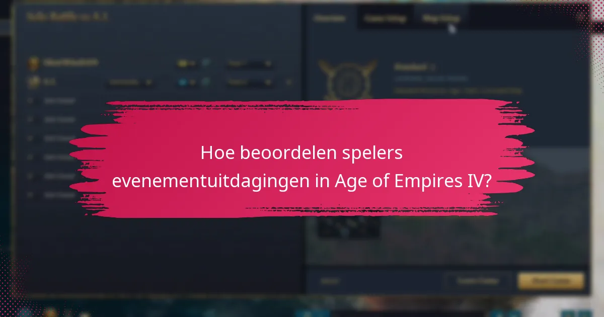 Hoe beoordelen spelers evenementuitdagingen in Age of Empires IV?
