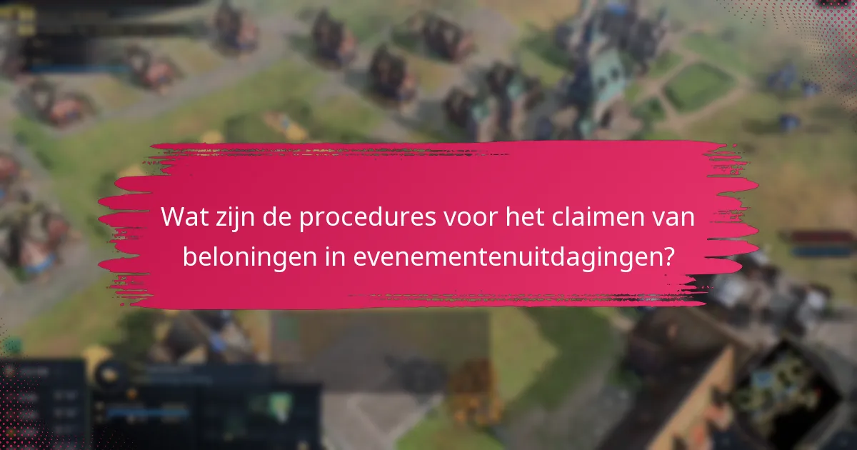 Wat zijn de procedures voor het claimen van beloningen in evenementenuitdagingen?