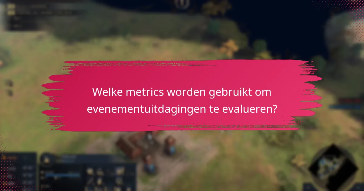 Welke metrics worden gebruikt om evenementuitdagingen te evalueren?